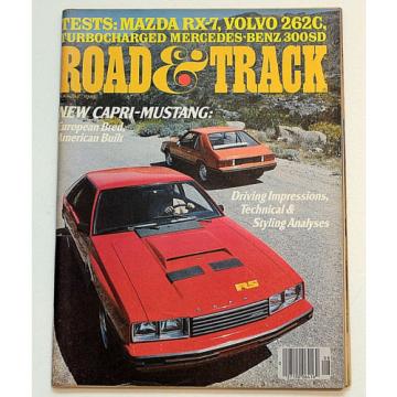 Road &amp; Track Magazine August 1978 Mazda RX-7 Volvo 262C Mercedes-Benz 300SD