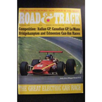 ROAD &amp; TRACK DECEMBER 1968 VOLVO VW FIAT OPEL TOYOTA BMW FERRARI MORGAN TRIUMPH