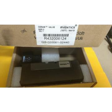 Rexroth Aventics R432006124, GS-020061-02440 Ceram Valve Size 2.  NEW