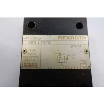 REXROTH DBDS-6-P13/100 PRESSURE RELIEF HYDRAULIC VALVE D550739