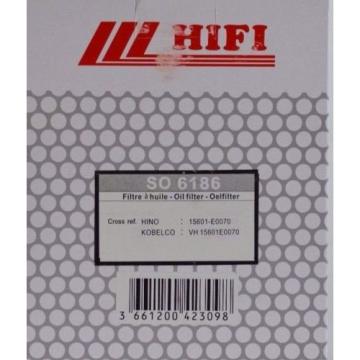 Oil Filter SO 6186 for KOBELCO part # VH15601E0070 &amp; HINO part # 15601-E0070