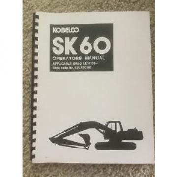 Kobelco Sk60 Operators Manual