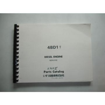 Isuzu Diesel Engine 4BD1T PARTS CATALOG Manual Shop Service Kobelco K905 II OEM