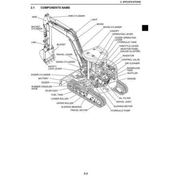 KOBELCO SK50SR-5 EXCAVATOR SERVICE SHOP MANUAL