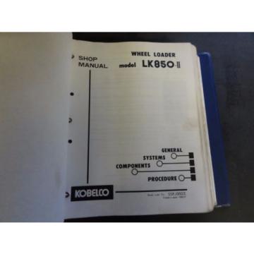 Kobelco LK850-II Shop and Parts Manual