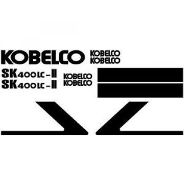 Kobelco SK 400LC-II Excavator New Decal Set w/ 30&#039; x 2.25&#034; White Stripe