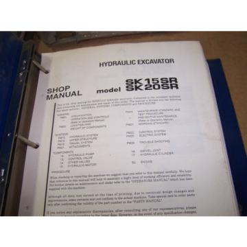 KOBELCO SK15SR SK20SR HYDRAULIC EXCAVATOR SHOP MANUAL