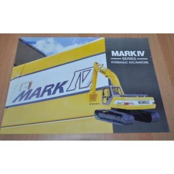 Kobelco Mark IV Excavator Brochure Prospekt