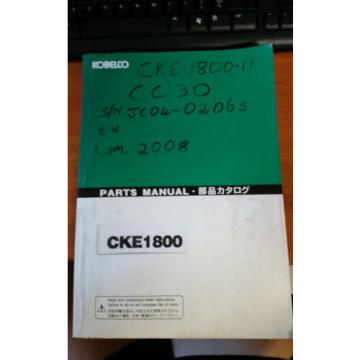 Kobelco Parts Manual CKE1800