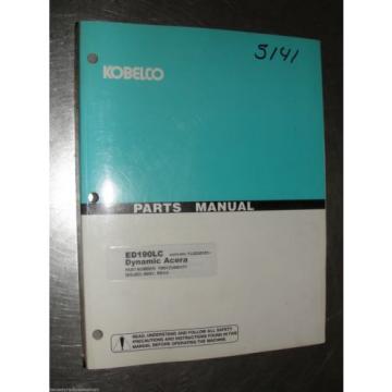 Kobelco ED 190LC Dynamic Acera excavator parts manual YM91ZU0001F1