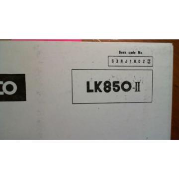 Kobelco LK850-II Wheel Loader S/N RJ-1004- Parts Catalog Manual S3RJ10022 1/89