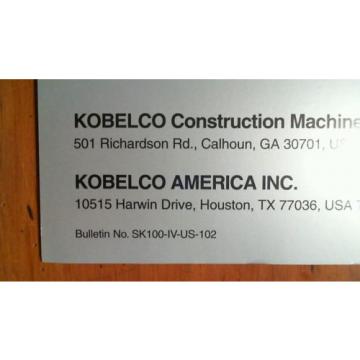 Kobelco SK100 Mark IV Hydraulic Excavator Brochure SK100-IV-US-102