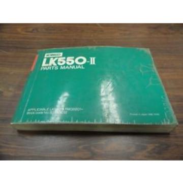 Kobelco LK550 II Wheel Loader Parts Catalog Manual