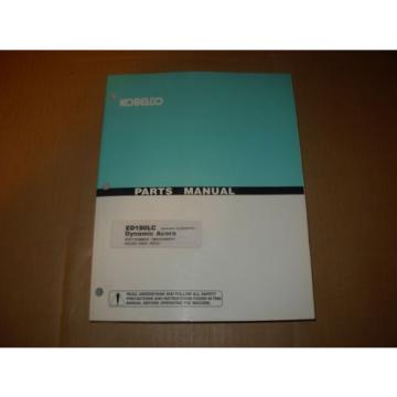 Kobelco ED190LC Excavator Parts Manual , s/n&#039;s YL02U0101-up