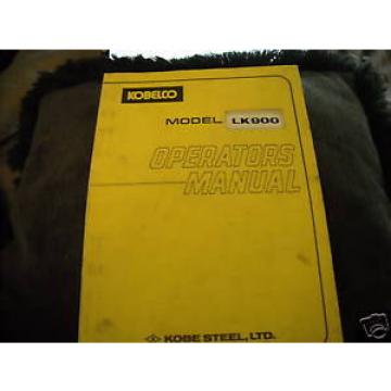 Kobelco LK900 Operators Manual