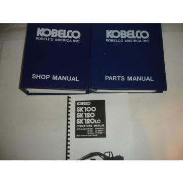 Kobelco SK100 HYD Excavator Factory SHOP MANUAL PARTS OPERATORS Catalog Service