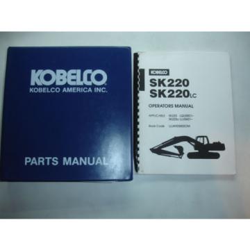 Kobelco Excavator OPERATORS &amp; PARTS MANUAL SK220 SK220LC  Shop Service Catalog