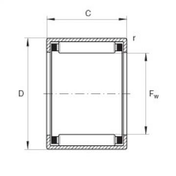 FAG bearing size chart nsk Drawn cup needle roller bearings with open ends - HK4016