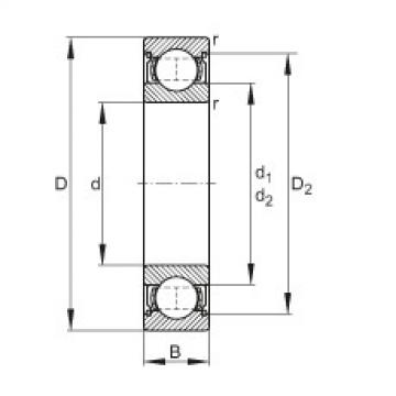 FAG 608 bearing skf Deep groove ball bearings - 61900-2Z