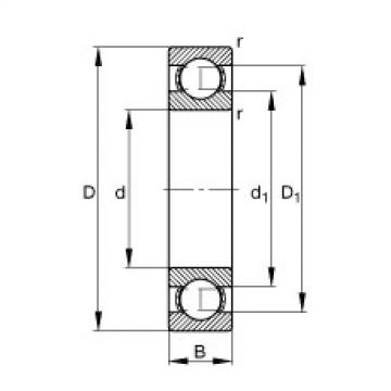FAG equivalent skf numbor for bearing 1548817 Deep groove ball bearings - 61808