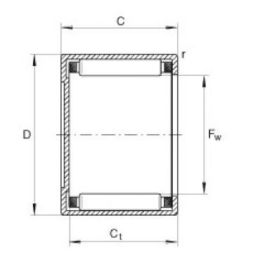 FAG bearing mcgill fc4 Drawn cup needle roller bearings with closed end - BK1212