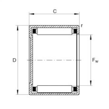 needle roller thrust bearing catalog BCE108 INA