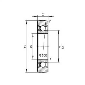 FAG low noise bearing nsk Track rollers - LR202-2RSR