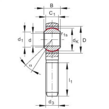 FAG 6203 bearing skf Rod ends - GAKSR22-PS