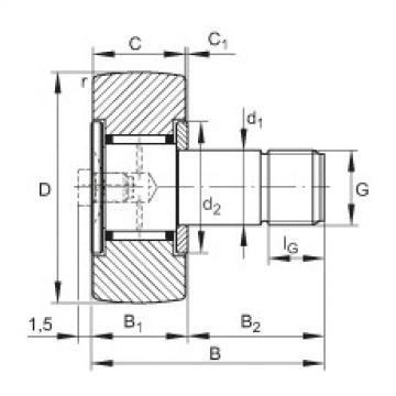 FAG fag ball bearing philippines Stud type track rollers - KR19