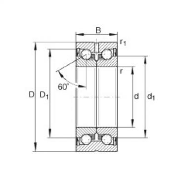 FAG ntn flange bearing dimensions Axial angular contact ball bearings - ZKLN1545-2Z-XL