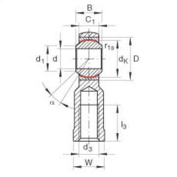 FAG 7218 b mp fag angular contact bearing 90x160x30 Rod ends - GIKR18-PW