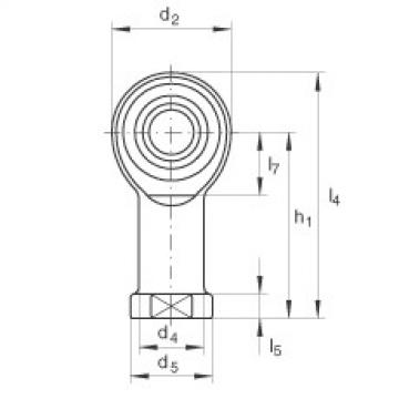 FAG 7218 b mp fag angular contact bearing 90x160x30 Rod ends - GIKR18-PW