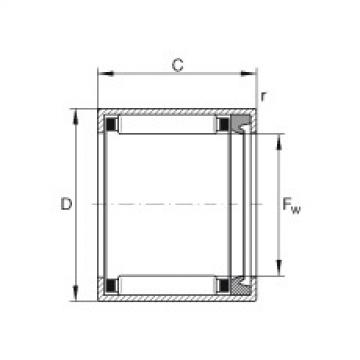 FAG ntn flange bearing dimensions Drawn cup needle roller bearings with open ends - HK1414-RS