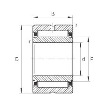 needle roller bearing sleeve NA4822 INA