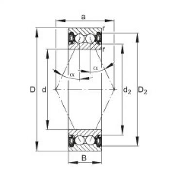 FAG cara menentukan ukuran bearing skf diameter luar 6212 Angular contact ball bearings - 3008-B-2RZ-TVH