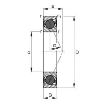FAG cad skf ball bearing Spindle bearings - HCB7214-E-2RSD-T-P4S