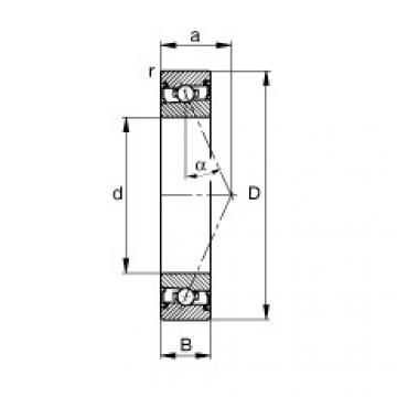 angular contact ball bearing installation HSS7001-E-T-P4S FAG