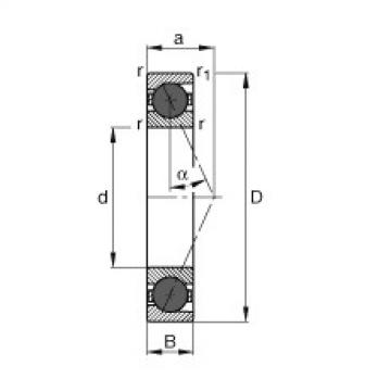 angular contact ball bearing installation HCB7008-E-T-P4S FAG