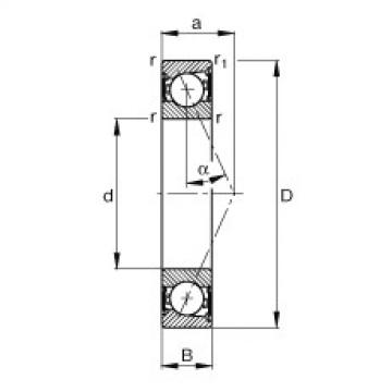 angular contact ball bearing installation B7011-E-2RSD-T-P4S FAG