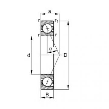 angular contact ball bearing installation B7005-E-T-P4S FAG