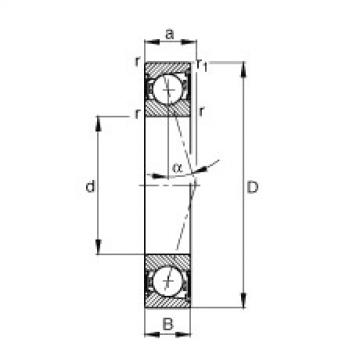 angular contact ball bearing installation B7007-C-2RSD-T-P4S FAG