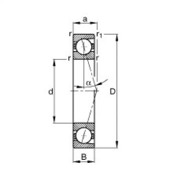 angular contact ball bearing installation B71911-C-T-P4S FAG