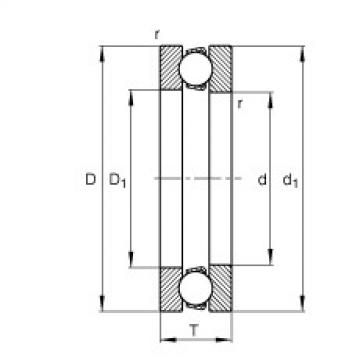 FAG 7218 b mp fag angular contact bearing 90x160x30 Axial deep groove ball bearings - 51215