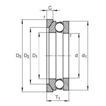 FAG bearing mcgill fc4 Axial deep groove ball bearings - 53232-MP + U232