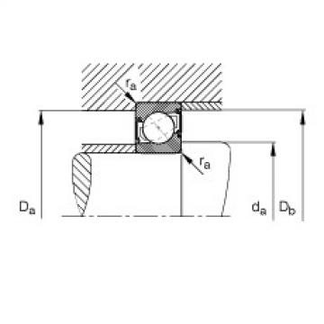 FAG 7218 b mp fag angular contact bearing 90x160x30 Angular contact ball bearings - 7004-B-XL-2RS-TVP