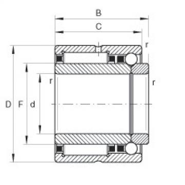 FAG cad skf ball bearing Needle roller/angular contact ball bearings - NKIB5911-XL