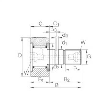 FAG 608 bearing skf Stud type track rollers - KR30