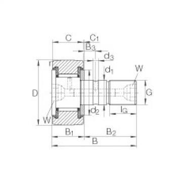 FAG timken bearing hh 228310 Stud type track rollers - KR47-PP