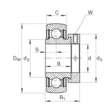 FAG equivalent skf numbor for bearing 1548817 Radial insert ball bearings - RA104-NPP-B