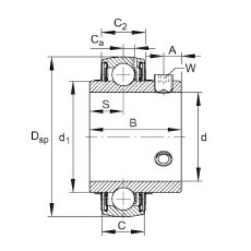 FAG fl205 bearing housing to skf Radial insert ball bearings - UC215-46
